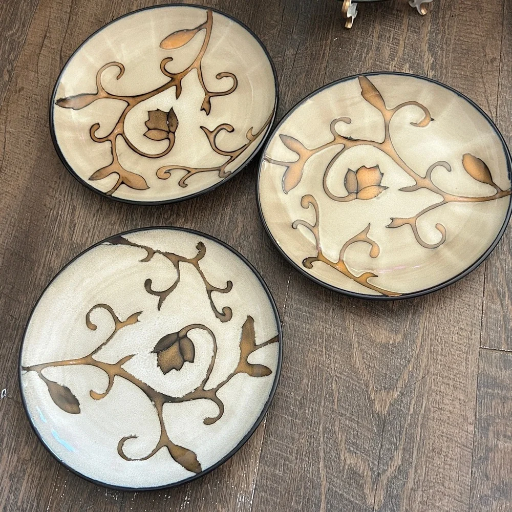 Gold Scroll‎ by MIKASA Salad Plates Set of 7